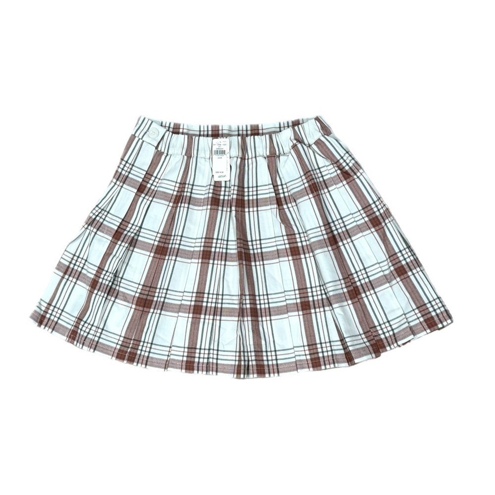 New Aerie AEO Plaid Pleated Class Act Mini Skirt Stretchy Waist Women’s Size M - Picture 6 of 11